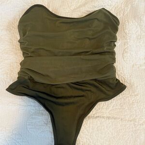 Olive green bodysuit